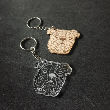 English Bulldog Keyring