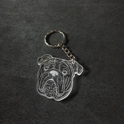 English Bulldog Keyring