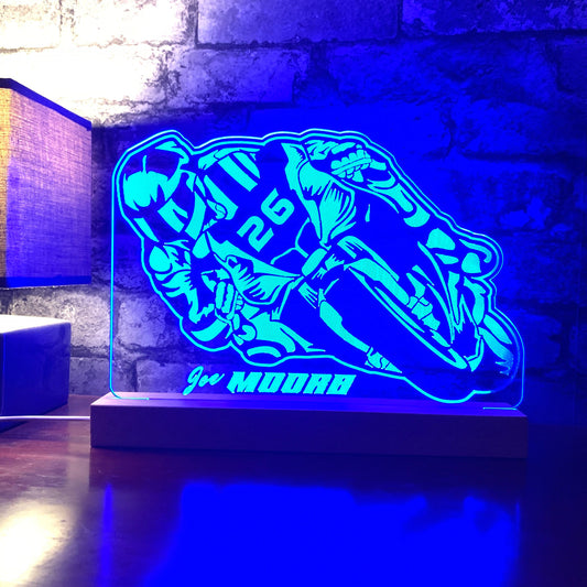 Personalised Superbike LED Lamp Night Light