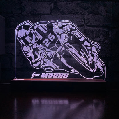 Personalised Superbike LED Lamp Night Light