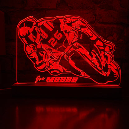 Personalised Superbike LED Lamp Night Light