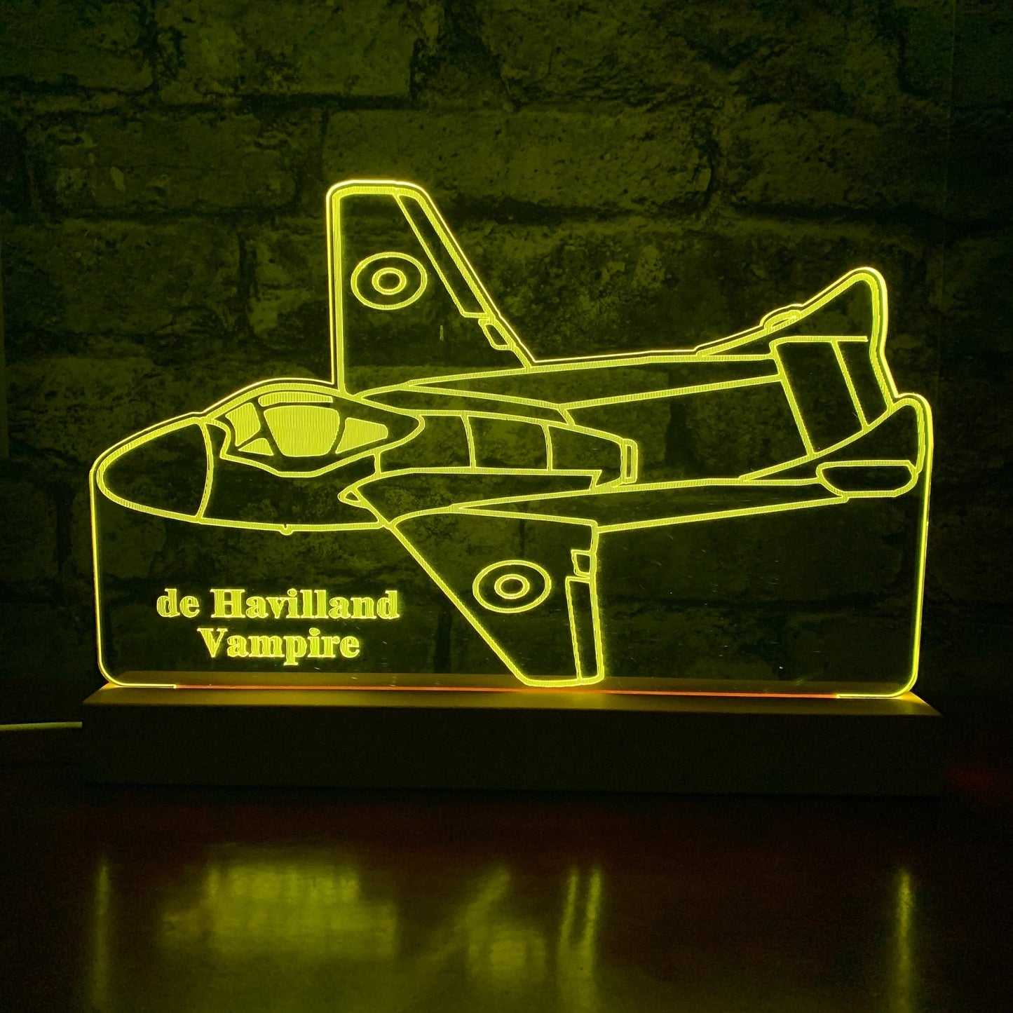 De Havilland Vampire Airplane LED Lamp Night Light