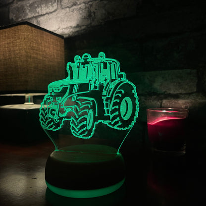 Personalised Tractor LED Lamp Night Light