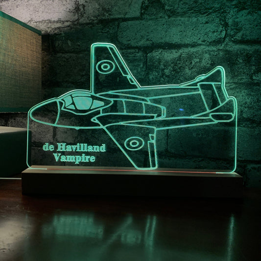 De Havilland Vampire Airplane LED Lamp Night Light