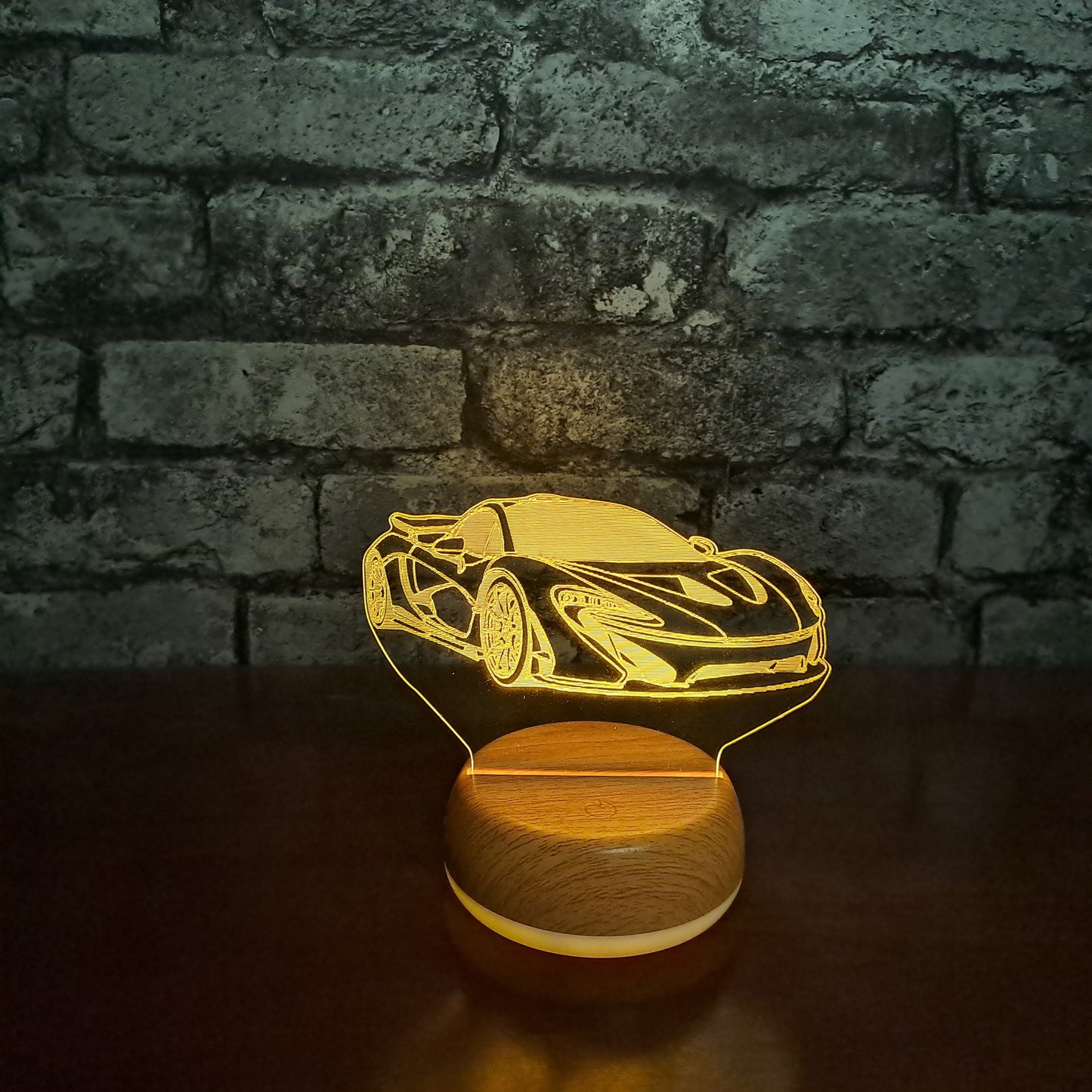 Personalised McLaren Sports Car LED Lamp Night Light