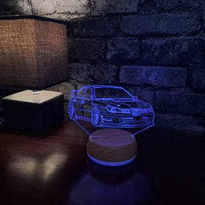 Personalised Subaru Sports Car LED Lamp Night Light