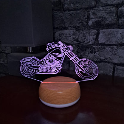 Chopper Motorfiets LED Lamp Nachtlampje