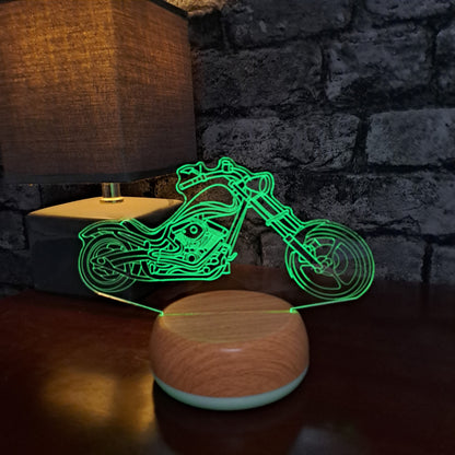 Chopper Motorfiets LED Lamp Nachtlampje