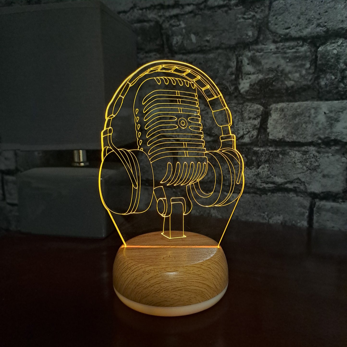 Headphones and Microphone LED Lamp Night Light