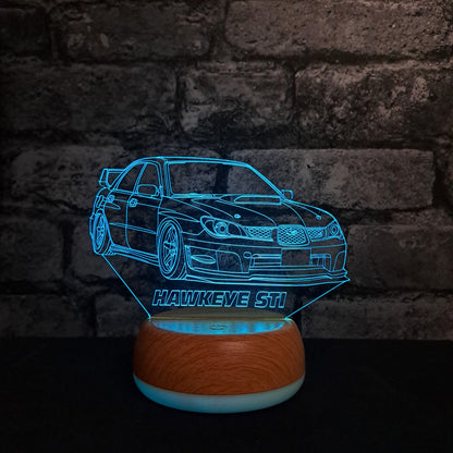 Personalised Subaru Sports Car LED Lamp Night Light