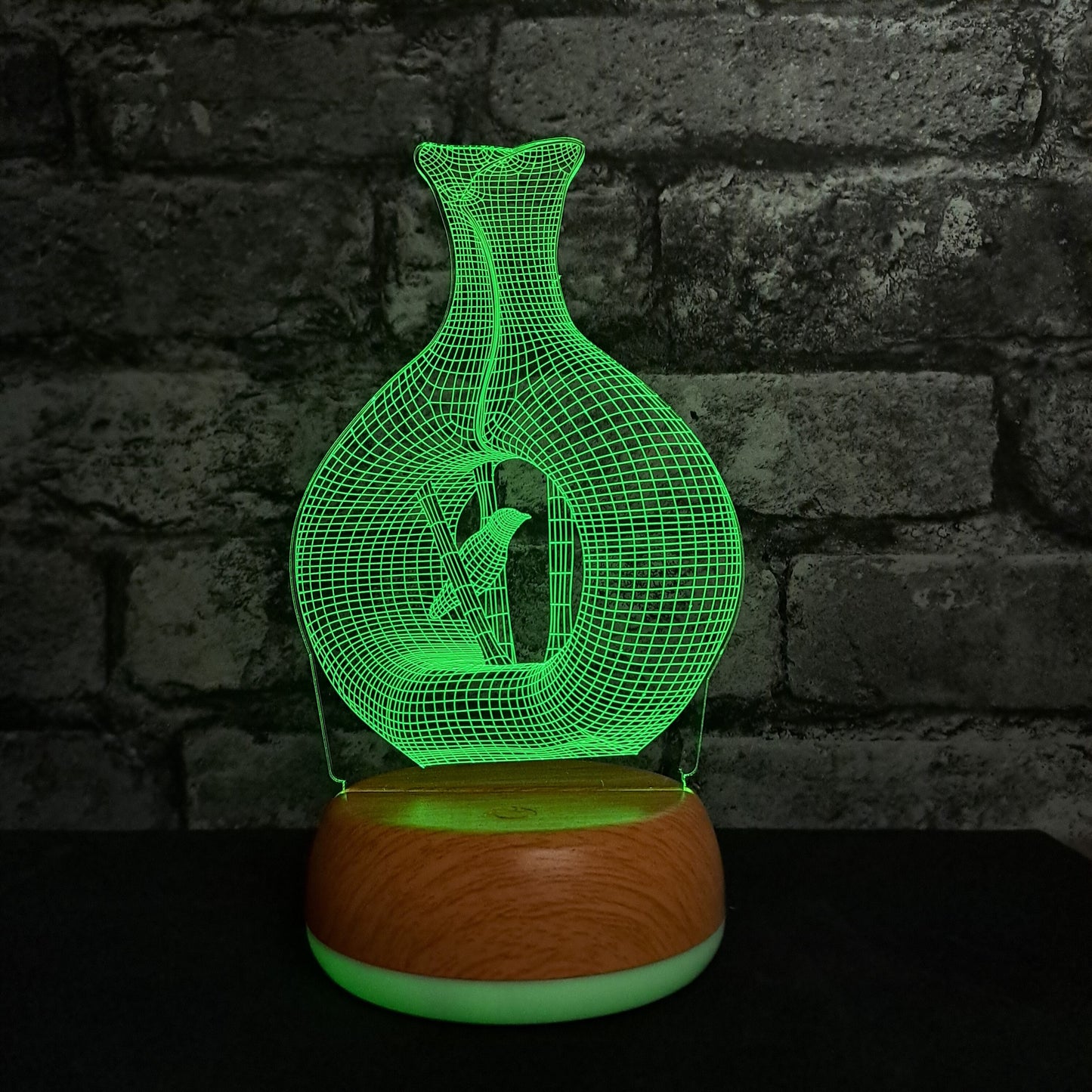 Vase with Bird LED Lamp Night Light