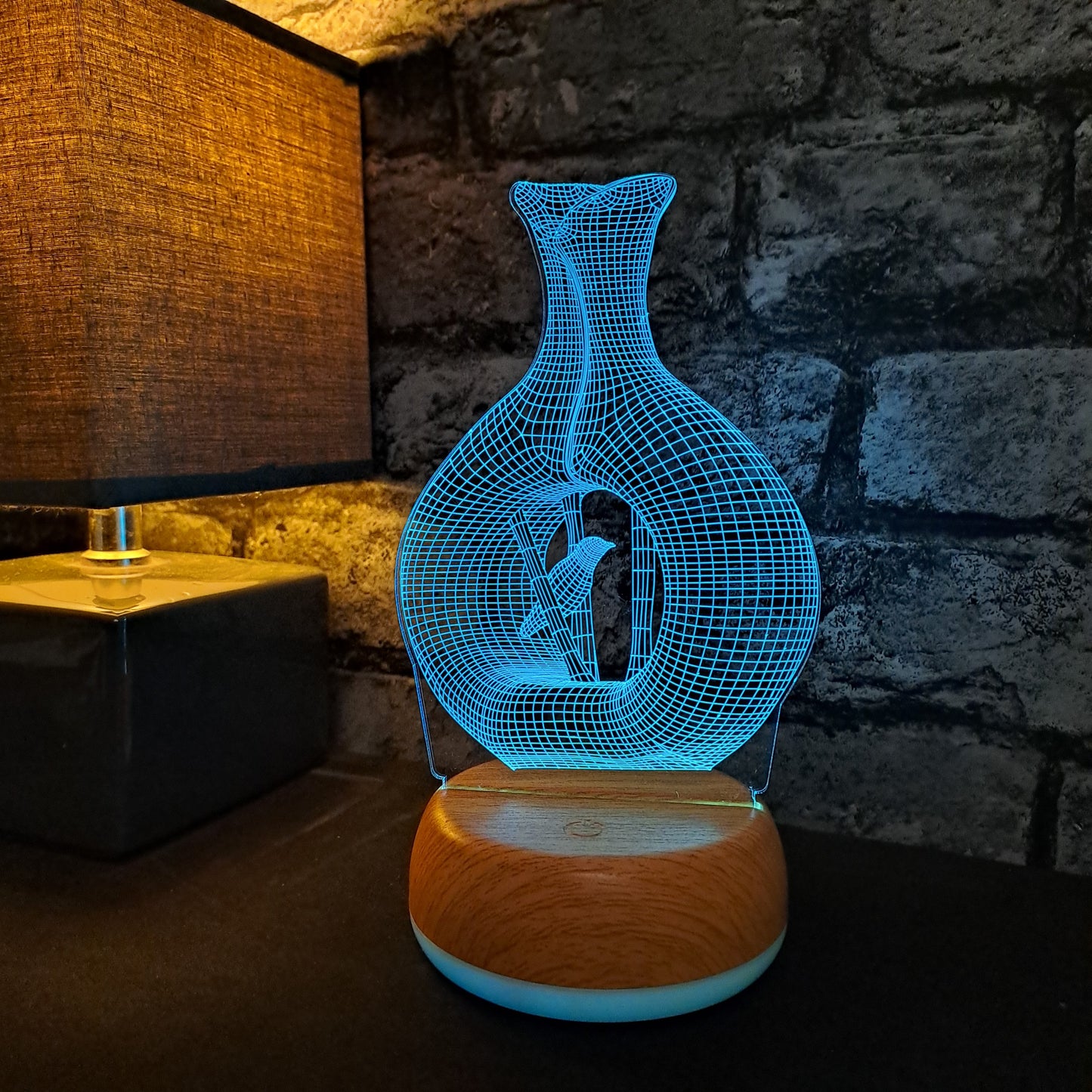 Vase with Bird LED Lamp Night Light