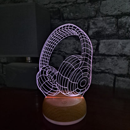 Headphones LED Lamp Night Light