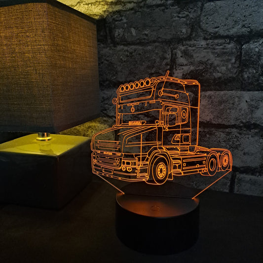 Personalised T-Cab Lorry LED Lamp Night Light