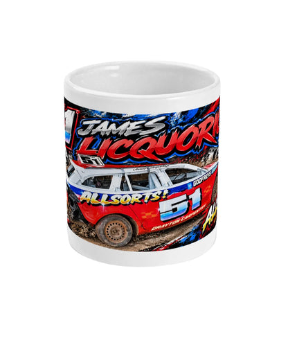 James “Liquorice” #51 Banger Racing Mug – front view