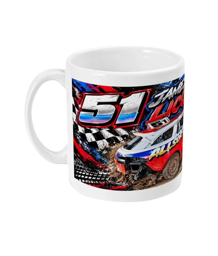 James Liquorice #51 Banger Racing Mug – left view