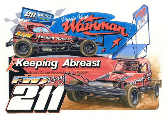 Brisca F1 #211 Phoebe Wainman Shale and Tarmac Print