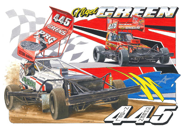 Brisca F1 #445 Nigel Green Shale and Tarmac Print