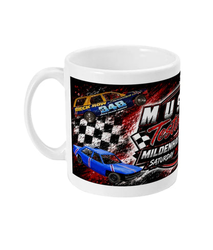 Mushy Testimonial Banger Racing Mug – left view