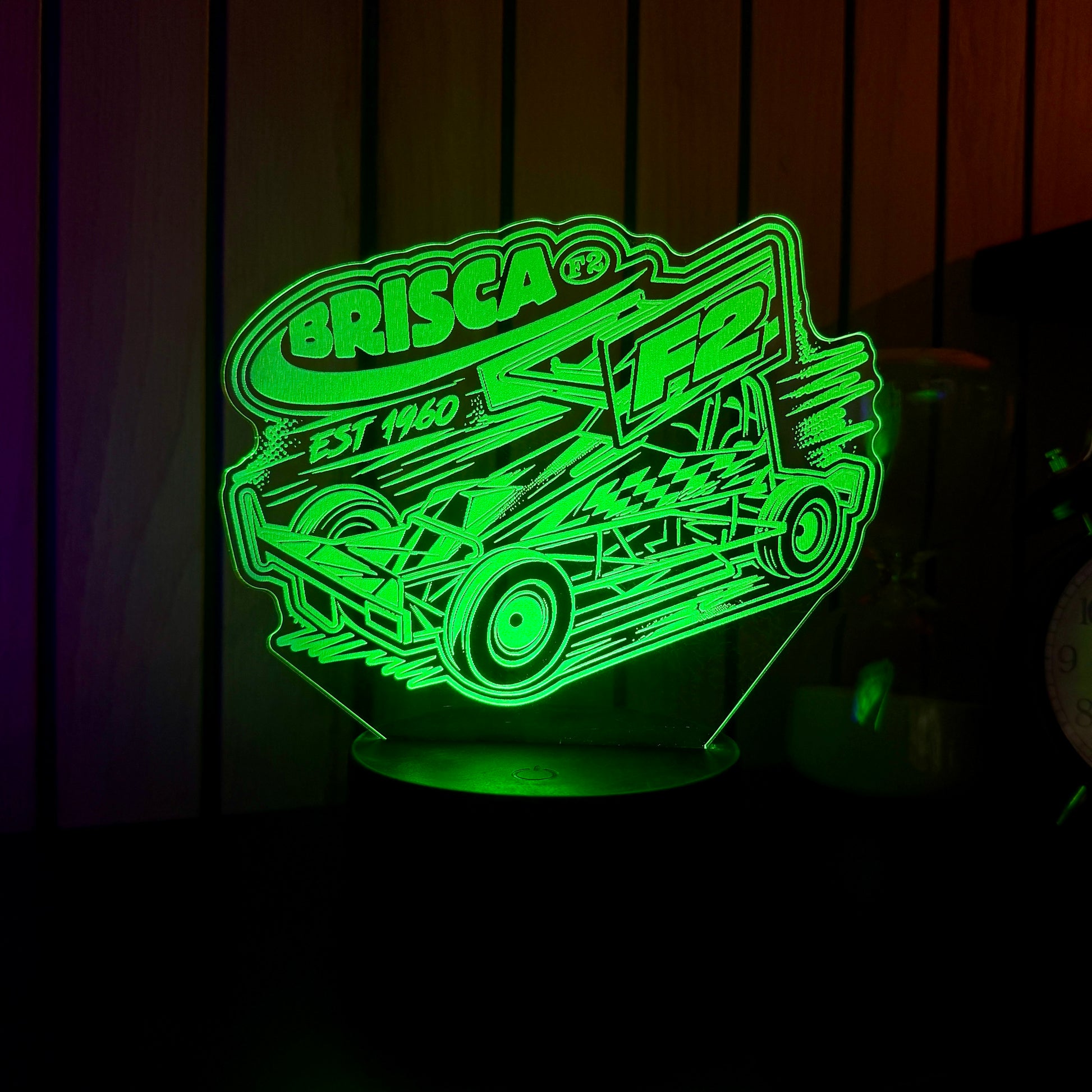 Brisca F2 Est 1960 LED night light colour changing base lifestyle shot