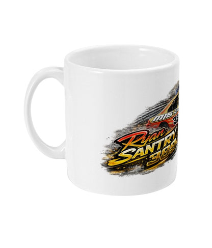 Ryan Santry 389 2L Saloon Stock Car World Champion mug — side view with name and number in gold lettering