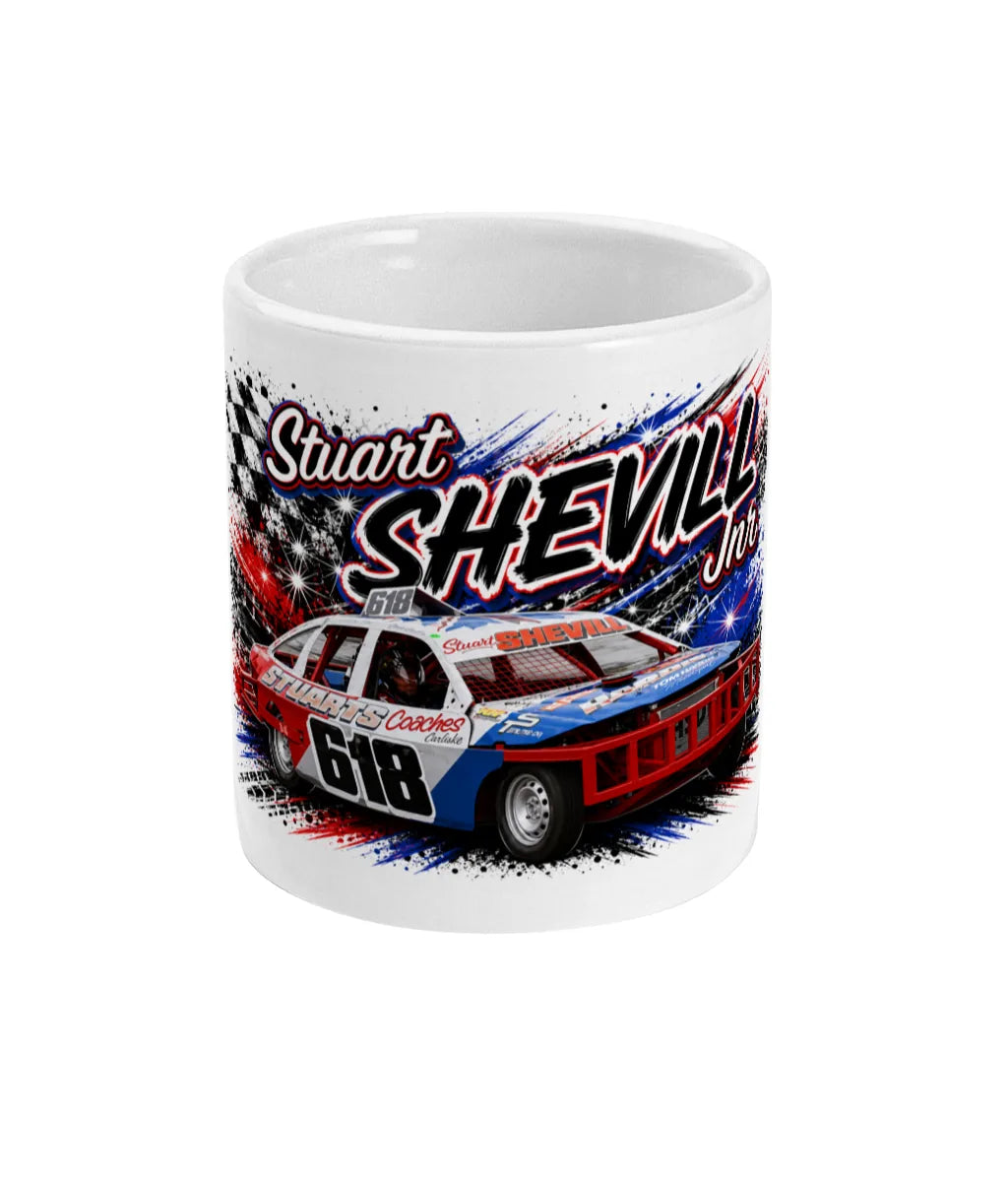 Stuart Shevill Jnr #618 2L Saloon Stock Car Mug – front view