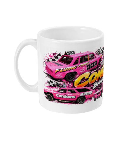 The Condoms Banger Racing Mug – left view