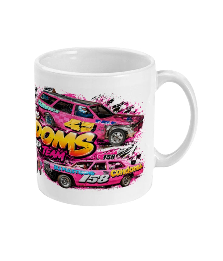 The Condoms Banger Racing Mug – right view